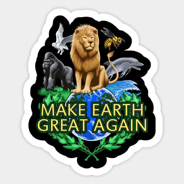 MEGA - Make Earth Great Again - Full Design Sticker by BeveridgeArtworx